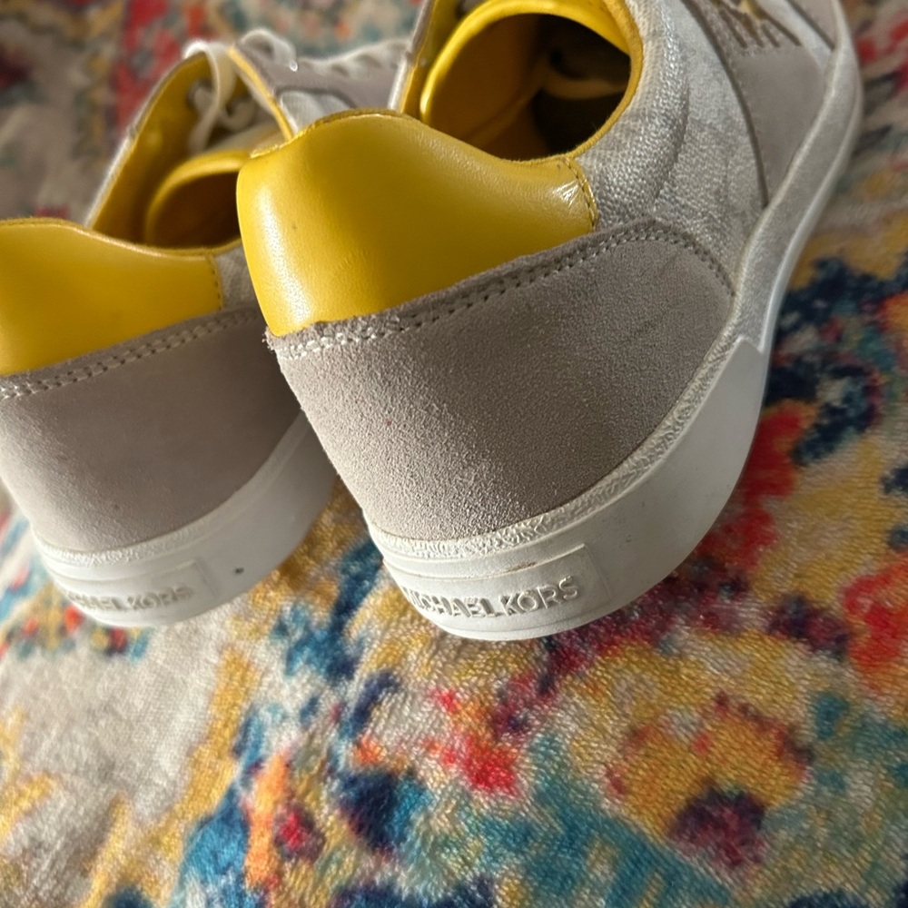 Michael Kors Yellow, Gray and Cream Sneakers - Picture 12 of 13